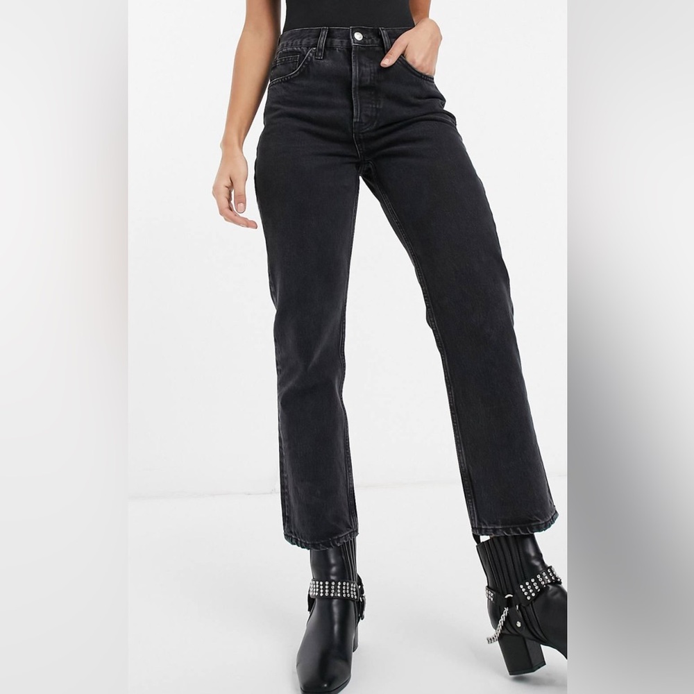 Black Washed Straight Jeans from TopShop